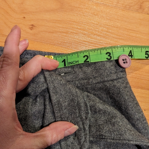 Vintage Jeremy Scott grey wool blend penicil skirt w/ pockets - Picture 9 of 10